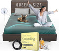 Earth and Moon Grounding Sheets Queen Size 60x80x15, Soft & Comfortable Fitted Bed Sheet for Restful Sleep, Reduce Pain, Fatigue, Stress, Madew/Organic Cotton & Pure Silver Fiber, Fits Deep Mattress