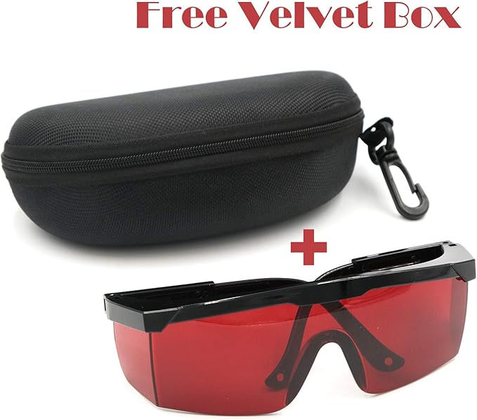 2 SET Goggles Laser Safety Glasses 190nm to 540nm Laser protective eyewear With Velvet Box (2pcs Red)