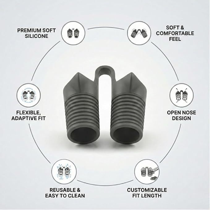 Nasal Dilator for Sleeping – Internal Nasal Vent to Support Airflow, Comfortable Nasal Breathing Aid, Reusable Silicone Nose Vents (Extra Large (8 Pieces))