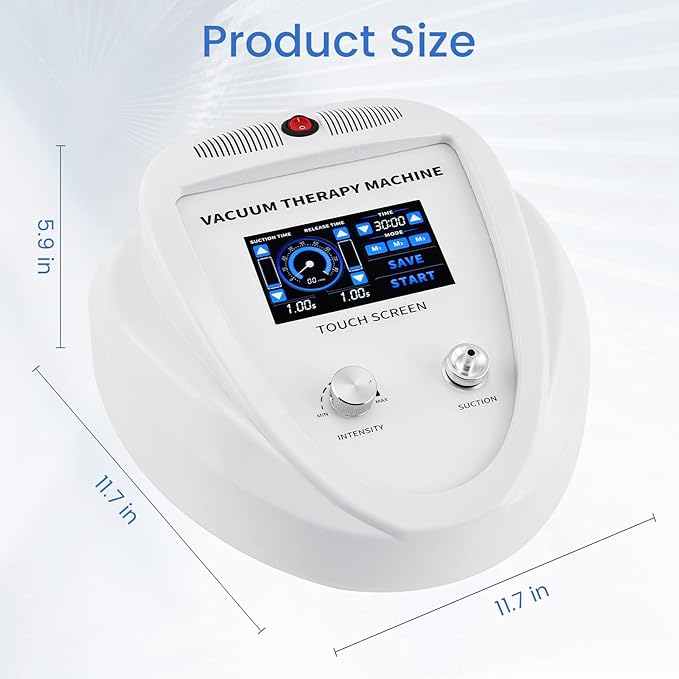 Beauty Star Vacuum Therapy Cupping Machine with 30 Cups and 3 Gua Sha Pumps for Body, Back, Face Massage Care Machine | Upgrade Touch Screen | Max Suction 75cmHg
