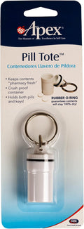 Apex Crush Proof Keychain Pill Holder Travel Container, 1-Pack