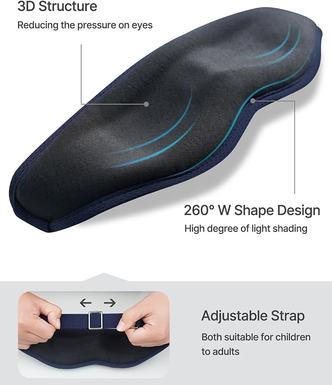 Upgraded Cordless Heated Eye Massager with 3 Temperature, 3 Vibrating Heating Sleeping Mask for Men Women Kids -USB Charing Heated Eye Mask Electric for Dry Eyes, Relax,Travel