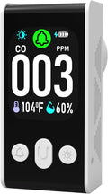 Protmex 3-in-1 Plug-in Carbon Monoxide Detector, Portable CO Alarm with Temperature & Humidity Monitor, 2.0-inch Display, 85dB Dual Alarm, Backup Battery for Home RV Bedroom Office