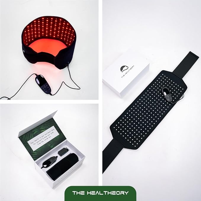 Red & Infrared Light for Body - Infrared LED Belt, Beauty, Shoulder, Waist & Muscle - 660nm & 850nm Near Infrared LED Light Therapy with Timer & Remote Control