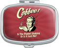 Coffee is The Planet Shaking or Just Me Funny Humor Rectangle Pill Case Trinket Gift Box