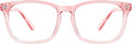 TIJN Blue Light Blocking Glasses for Women Men Clear Frame Square Nerd Eyeglasses Anti Blue Ray Computer Screen Glasses