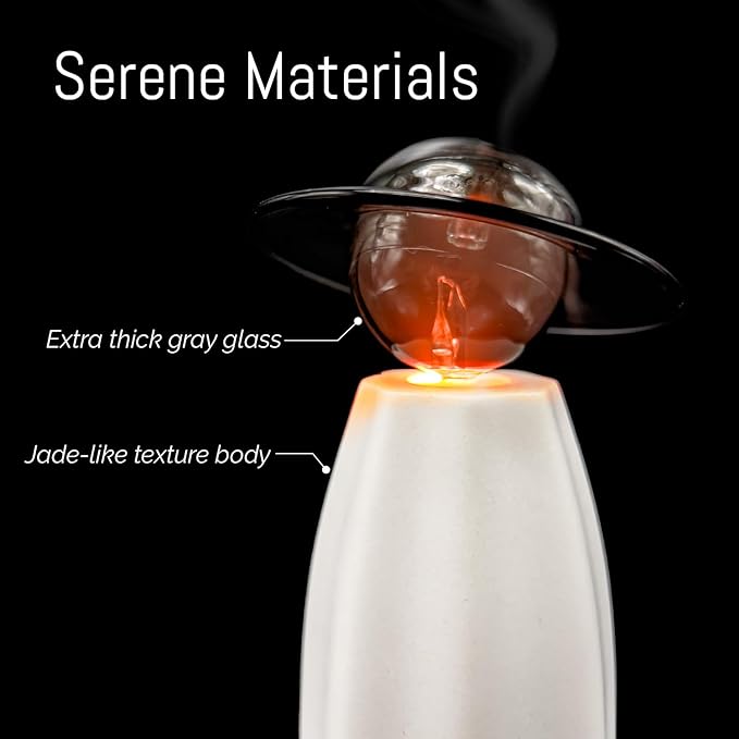 Scarecrow Waterless Essential Oil Diffuser Glass Nebulizing Diffuser for Large Room Wireless Portable Rechargeable Aroma Diffuser Glass Aromatherapy Diffuser for Home Office Yoga Spa Gift of Fragrance
