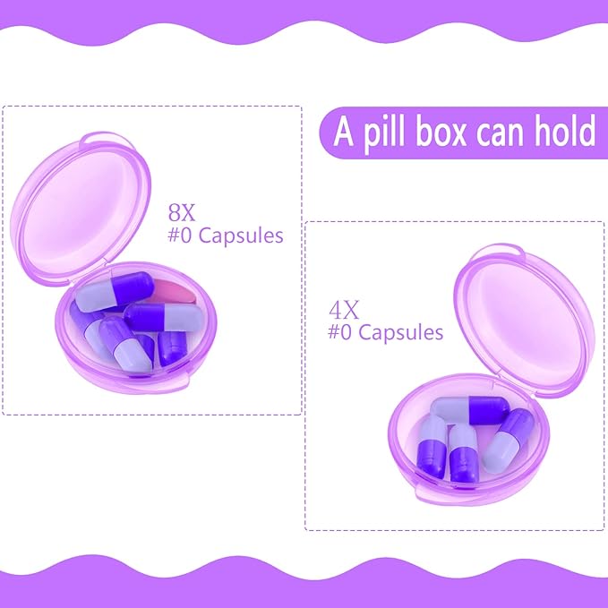 Patelai 6 Packs Small Pill Organizer Box, Travel Pill Container Portable Daily Mini Medicine Case Holder for Pocket Purse Briefcase Cod Liver Oil Jewelry Beads Earplug Storage Box(Transparent)