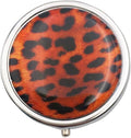 Round Medicine Box Portable Mini Metal Pill Case 2 inches Travel Little Pill Dispenser for Purse