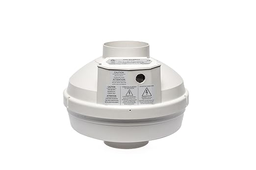 Festa AMG Maverick Radon Fan - Quiet and Energy Efficient 260 CFM Radon Mitigation System Inline Duct Fan - 4" Electric Inline - Made with Sturdy Glass Reinforced Poly-Resin – White