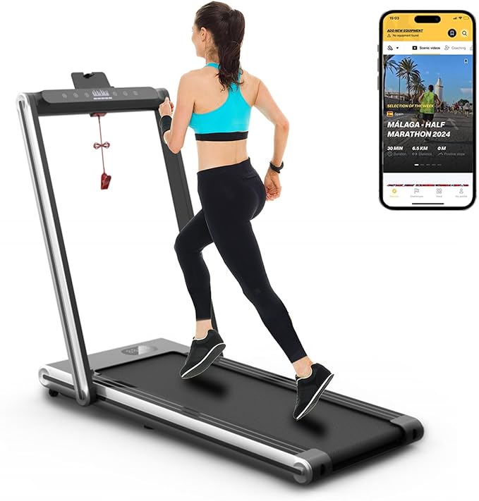 Walking Pad Treadmill - Treadmills for Home & Office - Portable Treadmill with Remote Control, LED Display, 265 LB Capacity, Space-Saving Compact Treadmill for Walking, Jogging, and Running