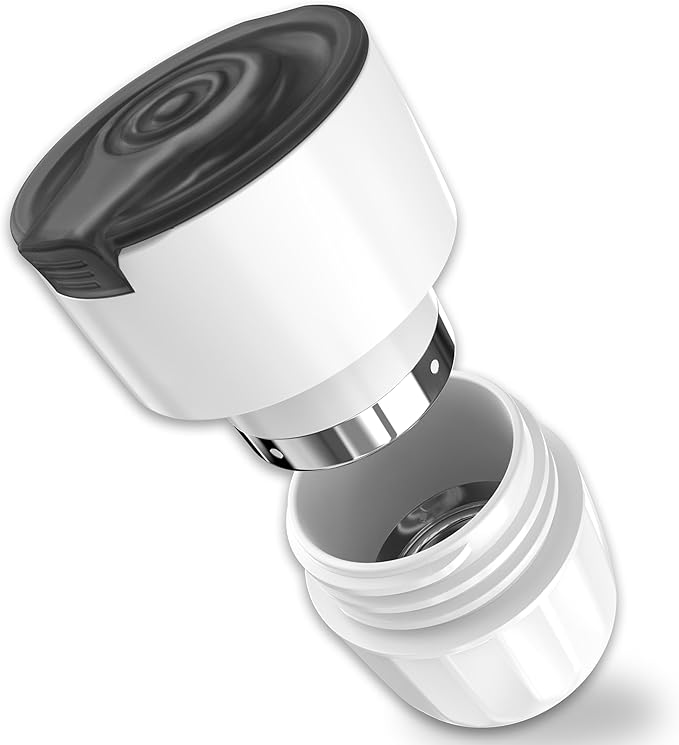 Fullicon Pill Crusher Fine Powder, Stainless Steel Grinder Head, 2-in-1 Medicine Crush with Storage, Small Pill Grinder for Pets, Elderly & Kids (Black White)