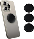 3 pcs Authentic Shungite Stickers Polished 20 mm / 0.78" Genuine Healing Energy Stone Protection Plate for Cell Phone Case Tablet Laptop Computer Noble Gemstone Protector Crystal