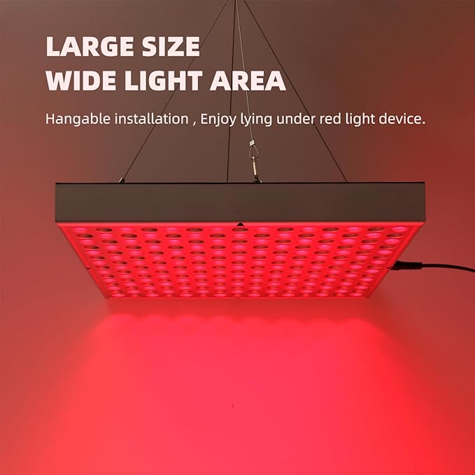Red-Light-Therapy-Device - 45W LED Panel Deep 660nm and Near-Infrared 850nm LED Light Combo for Skin Beauty,Pain Relief of Muscles and Joints
