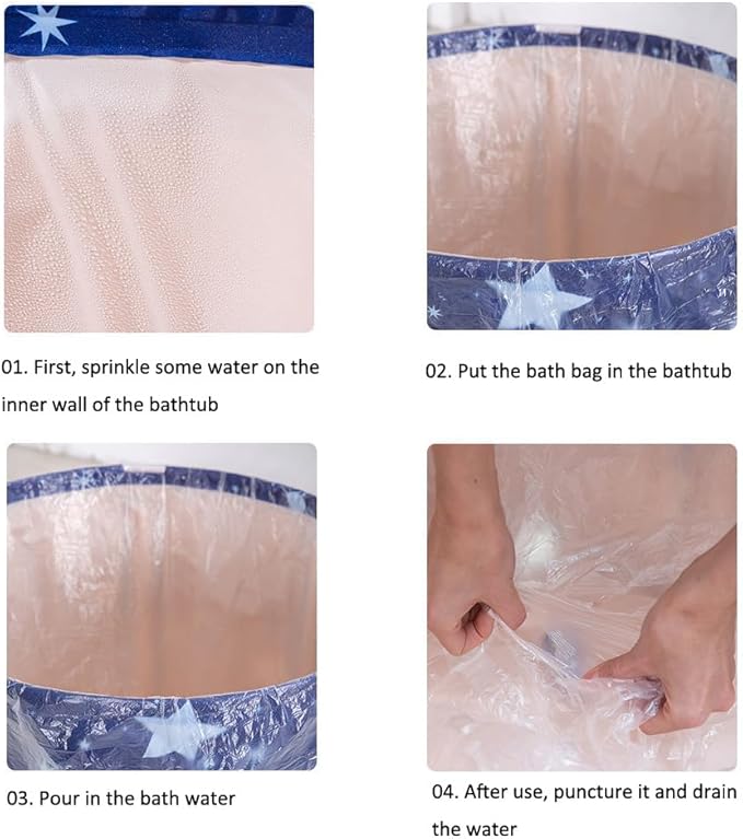 10 Pack Disposable Ice Bath Tub Cover Liner Transparent Plastic Portable Bathtub Liner Covers for 105 Gallons Ice Tub Portable Bath Tub Cold Plunge Tub Inflatable Ice Bath Barrel Plunge Pool