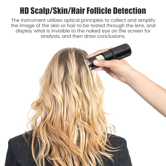 Wireless Skin Analyzer Machine Dermatoscope Scalp/Skin/Hair follicle Detection Testing Analysis Magnifier UV Skin Analyzer Professional 1000X Facial Skin Detector Digital Microscope