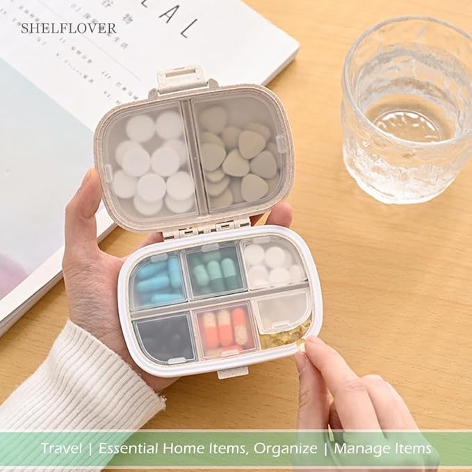 2 Pieces Small Plastic Box, Light Blue & White Mini Storage Box, Isolated Space Containers with Lids, for Collecting Tiny Jewelry Pill Organizers etc.