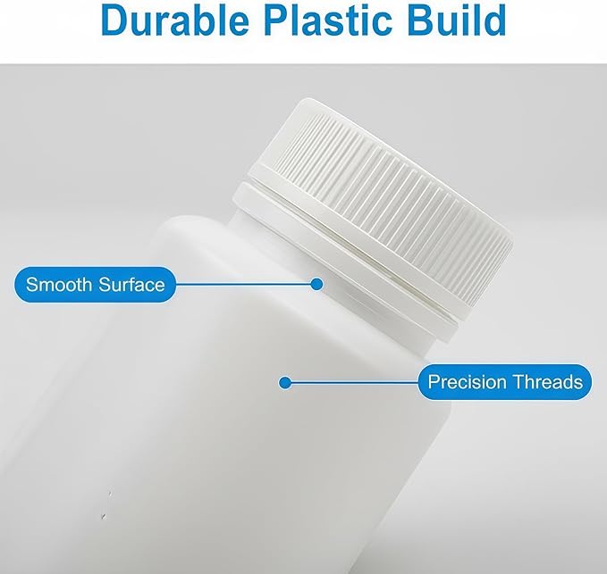 Elandy 12PCS Plastic Round Container Bottles Storage Holder Dispenser Holder Organizer(White) (150ml)