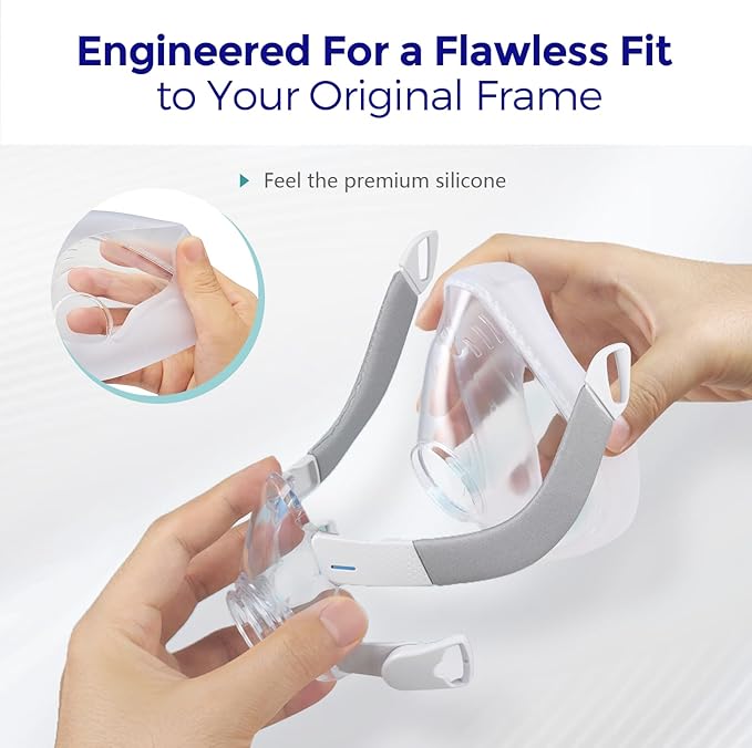 F20 Mask Replacement Cushion, 2-Pack, Compatible with Original AirFit F20 Mask Frame, for Full Face Mask (L)