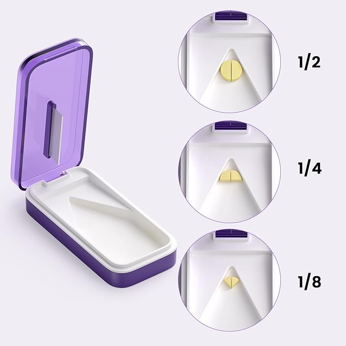 Pill Cutter Splitter for Large or Small Pills, Pill Splitters for Cutting Multiple Pills/Supplement/Medication