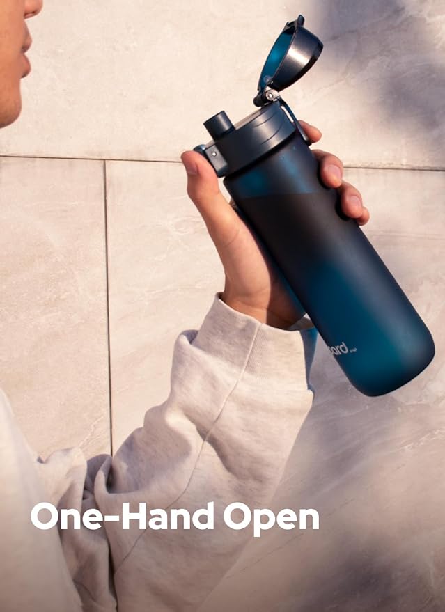 Opard 20oz Plastic Water Bottle Dishwasher Safe, Leakproof Flip-Top Lid, BPA Free Tritan, Wide Mouth Reusable Kids Water Bottle for School Hiking Commuting Outdoor Travel and Gym