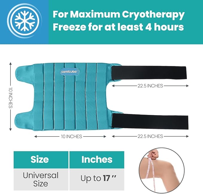 Ice Pack for Knee Pain Relief, 2 Hours Long Lasting Cold Pack for Knee Injuries, Cold Therapy Flexible Ice Pack Wrap for Knee Replacement Surgery, Swelling, ACL, Meniscus Tear