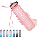 Hyeta 32 oz Water Bottles with Times to Drink and Straw, Motivational Water Bottle with Time Marker, Leakproof, Drinking Sports Water Bottle for Fitness, Gym and Outdoor