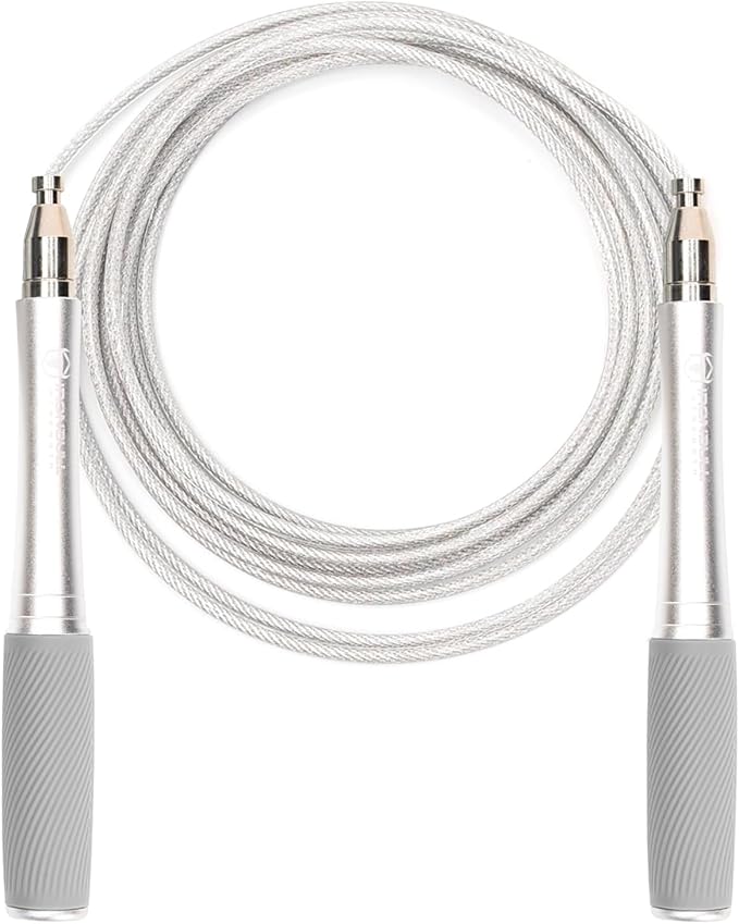 Jump Rope for Men & Women - Ultra-Fast, High Speed Jump Rope - Self-Locking Screw-Free Design with Aluminum Handles and Silicone Textured Grips - Precision Engineered for Maximum Performance - Skipping Rope for Workout Fitness, Cross Training & Home Ex...