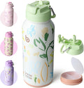 BOTTLE BOTTLE 32oz Insulated Water Bottle Stainless Steel Sport Water Bottle with Straw Dual-use Lid Design for Gym with Pill Box