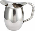 Winco 3 Quart Deluxe Bell Pitcher with Ice Catcher, Stainless Steel, Medium