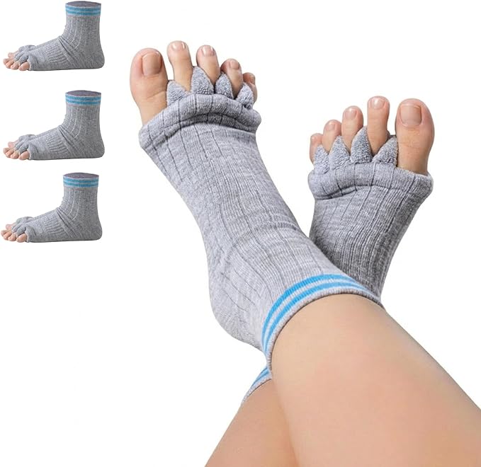 Toe Separator Socks,Foot Alignment Sock for Health Care, Pain Relief, Bunion Corrector, Breathable Toe Socks