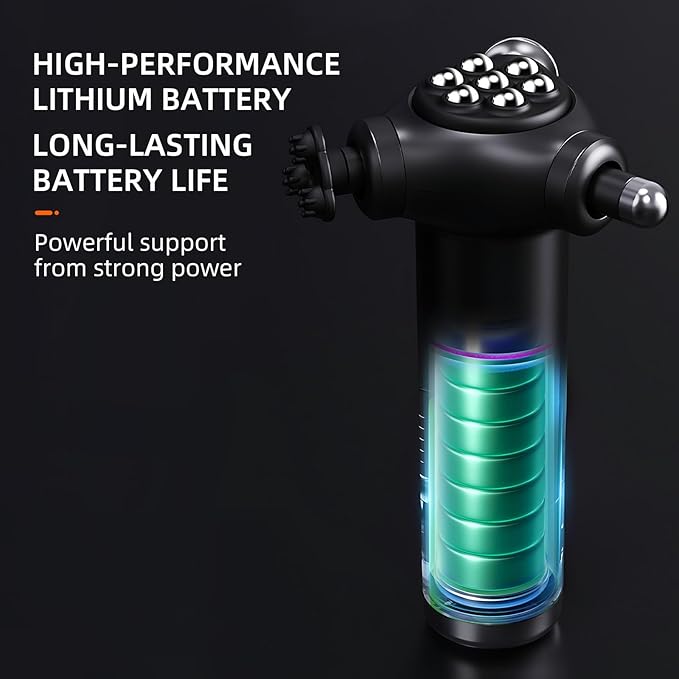 Fast Release Therapy Massager 2025 New - Handheld Deep Tissue Massage Gun, 360° Rotating Bead, 5 Speed Vibrating Muscle Massager for Full Body Relief, Trigger Point Therapy Tool Portable