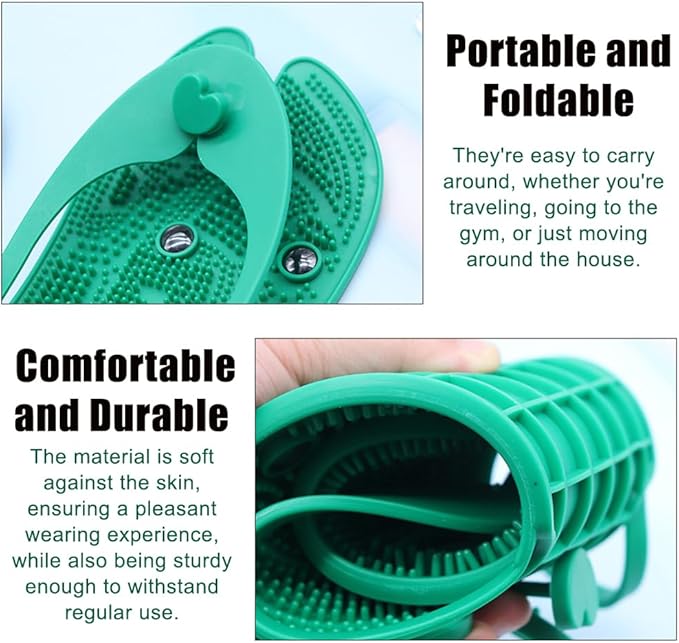 Foot Acupoint Massage Shoes,Portable Folding Foot Massager Slippers with Magnetic Stone,Reflexology Massage Flip Flops Shoes Sandals Improve Circulation Relaxation