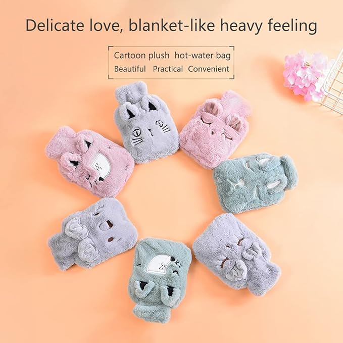 Drizzle Classic Rubber Hot Water Bottle - 1L Koala Plush Cover - Suitable for Pain Relief Headaches Cramps and Winter Warmth