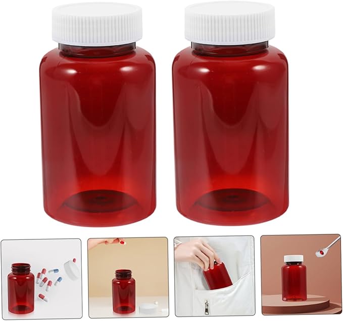 16Pcs Empty Pill Bottles with Caps Travel Friendly Medicine Storage Containers for Organizing Pills and Medications Ideal for Home the Go Use