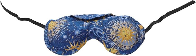 Nature's Approach Lavender Eye Pillow Mask with Herbal Aromatherapy Fill Freezer Safe and Microwavable for Hot and Cold Therapy