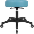 TAKE UR SEAT® All-Purpose Stools with Adjustable Seat and Easy Clean Performance Fabrics for Cleanroom Lab Medical Office Classroom Shop Garage Spa Massage Tattoo(Blade Wheels) (15" Blue)