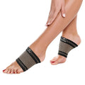 Copper Arch Support for Plantar Fasciitis. 2 Half Socks/Sleeve Compression Brace for Women and Men. Orthotics Feet Pain Aid Fit for Flat/High/Fallen Arches, Foot Care (Copper)