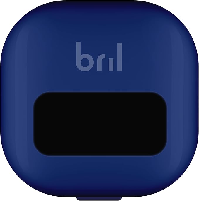 Bril UV-C Toothbrush Sanitizer – Portable Cleaner & Travel Toothbrush Holder – 3-Minute Sanitizing Cycle with Rechargeable Battery, Magnetic Holder & Mounting System - Durable, Universal Fit – Navy