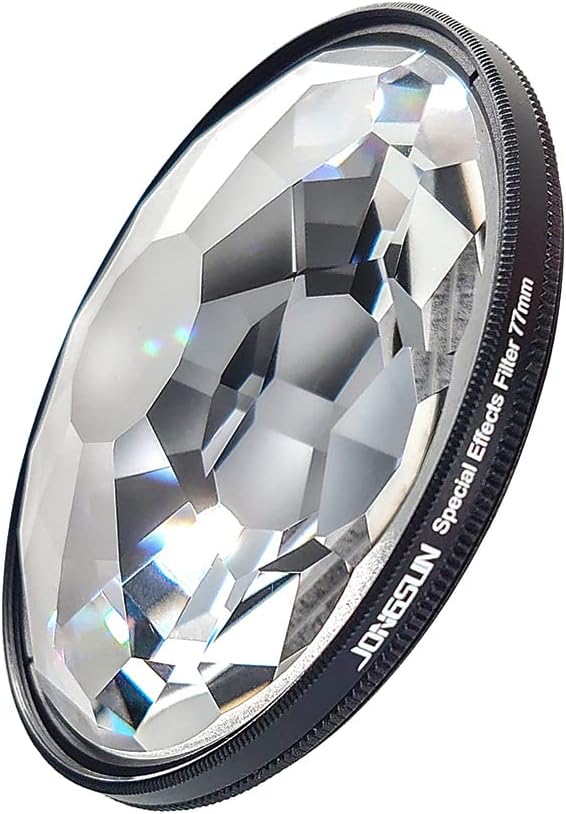JONGSUN Kaleidoscope Prism Special Effect Filter 77mm FX Glass Glare Widescreen Film Anamorphic DSLR Film Video Photography Camera Filter Accessories(Kaleidoscope)