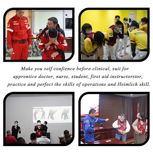 Anti Choking Obstruction Trainer Vest - Heimlik Practice Training Model Education for Nurse & Student First Aid Teaching Accessories (Adult)