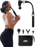 2-in-1 Detachable Percussion Massage Gun with Extension Handle, Back Massager for Pain Relief Deep Tissue Muscle Massager for Arm Shoulder Lower Back Thigh Waist, Gifts for Women , FSA-HSA Eligible