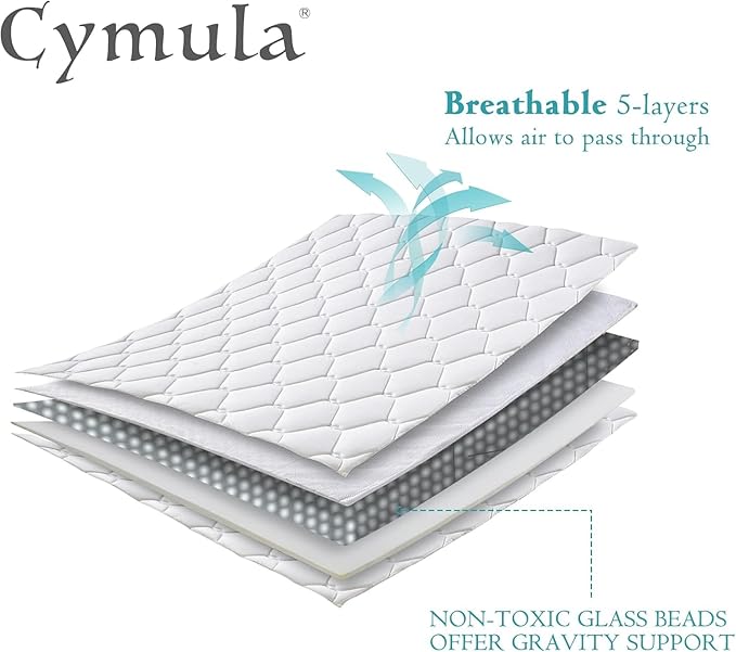CYMULA Weighted Blanket for Adults (25lbs 80"x87" King Size) - Cooling Breathable Heavy Blankets for Summer Winter - Ultra Microfiber Soft Comfort Blanket with Glass Beads - Gifts for Men/Women