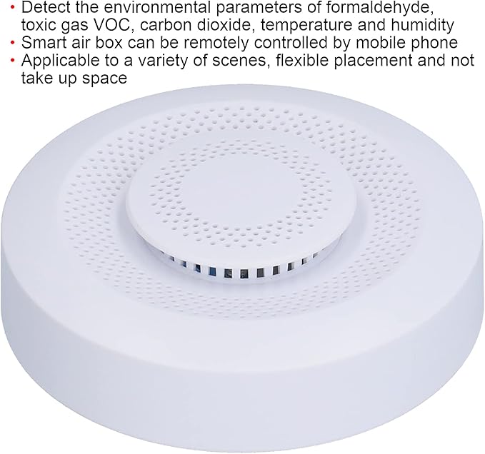Smart Air Quality Detector, Indoor Air Quality Box with APP Control, VOC Carbon Dioxide Detector for Air Quality Temperature Humidity Monitor