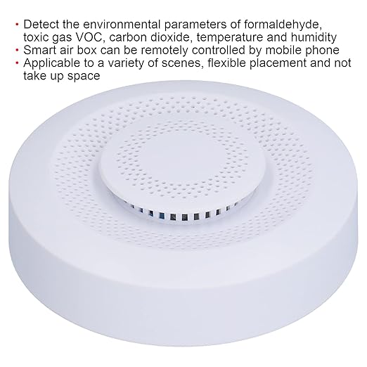 WiFi Smart Air Quality Monitor, VOC, Carbon Dioxide, Temperature Humidity Detector for Home, 5V