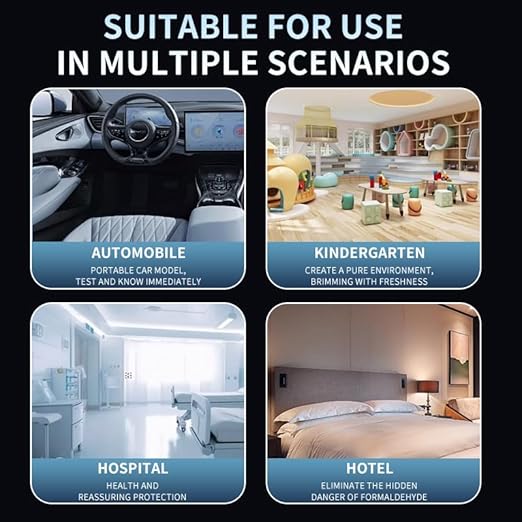 Air Quality Monitor Indoor, 10 in 1 Portable Smartair Quality Tester for CO2 | CO | TVOC | HCHO | Temp | AQI | PM0.3-1 Detection Hum for Home Cars Plants, Pets, Car, Hotel