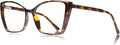 Blue Light Blocking Glasses for Women, Oversized Trendy Cat Eye Computer Gaming Glasses Anti Glare & UV Glare RF6204 (Coco Tortoise Cateye Frame)