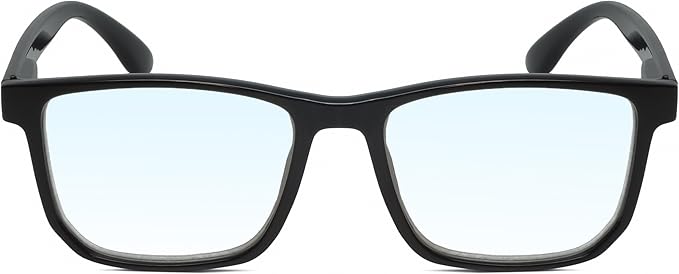 Calabria R861 Rectangular Blue Light Blocking Reading Glasses Men Women Trendy Eyeglass Work Gaming Computer Readers w/Case