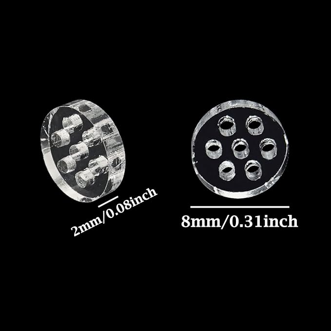 Honbay 20PCS High Borosilicate Glass Screens Filters with Holes Honeycomb Holes Filter Screen (8mm)
