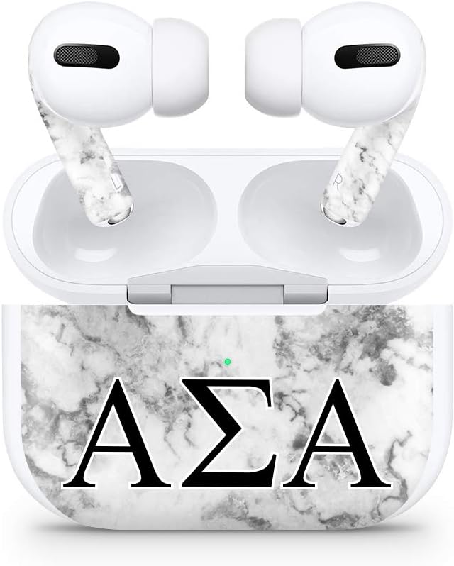 AirPod Pro Skin 3M Custom Vinyl Wraps Decal Sticker Stylish Covers for Protection & Customization for 2019 Model A2190 - Alpha Sigma Alpha